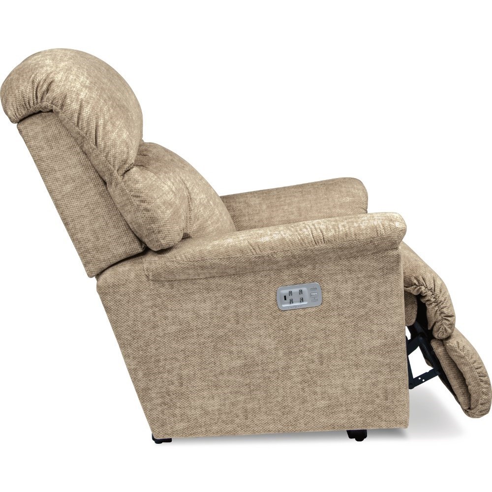 LaZBoy Reed Casual Power Rocking Recliner w/ Headrest, Lumbar & USB Port Conlin's Furniture